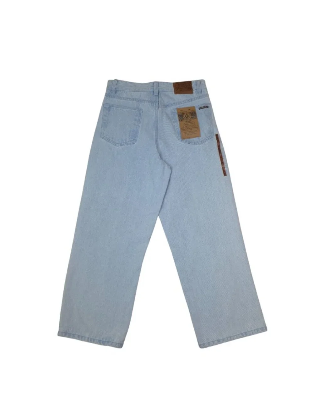 Volcom Billow Loose Fit Denim Jeans Boys Youth sz 14 27  Relaxed Rise Light Wash